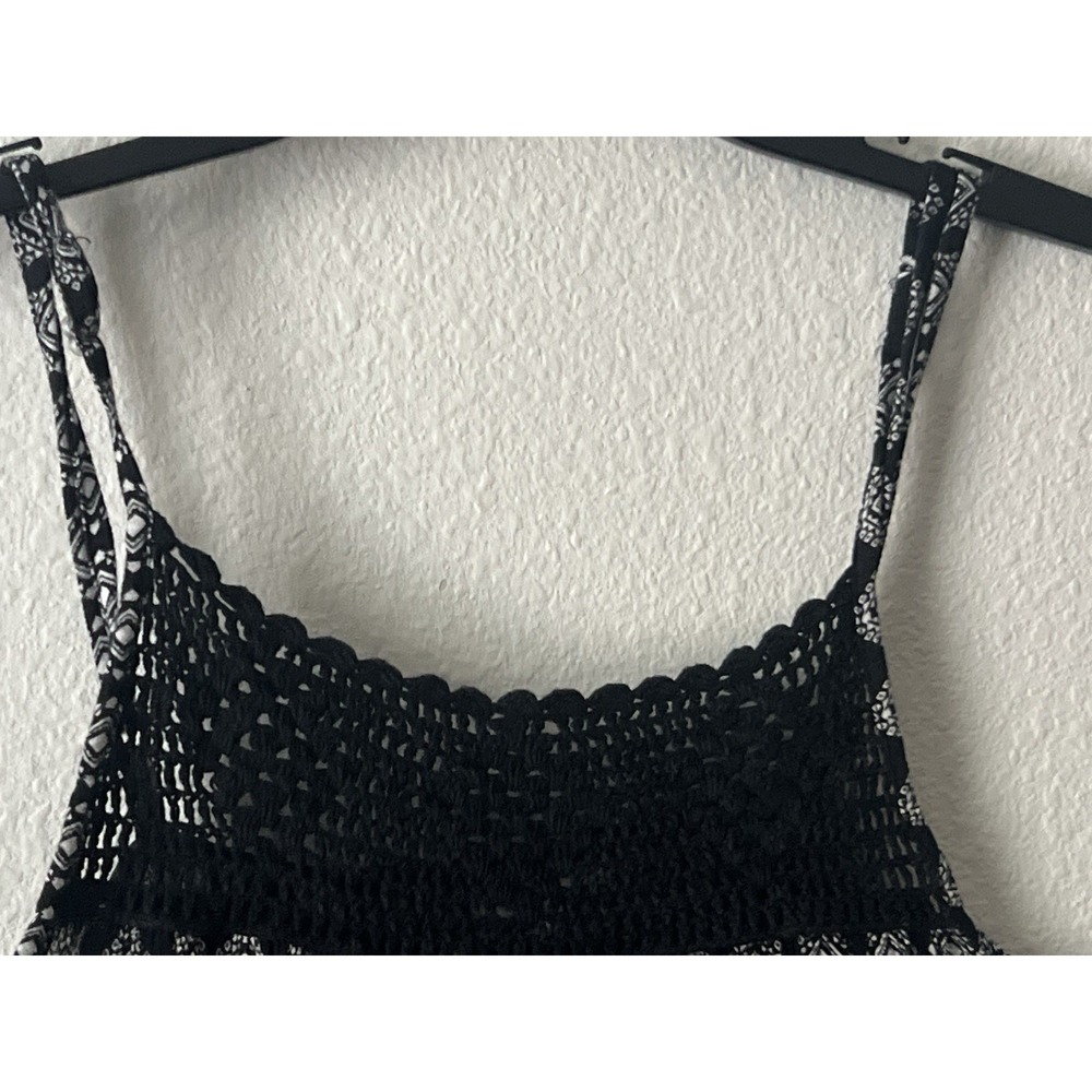 Lagaci Chasing Paradise Women's Crotchet Panel, Spaghetti Strap Dress‎ Size XL - Picture 6 of 10